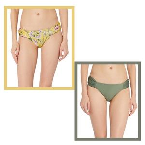Lucky Brand Side Shirred Reversible Hipster Bikini Bottoms